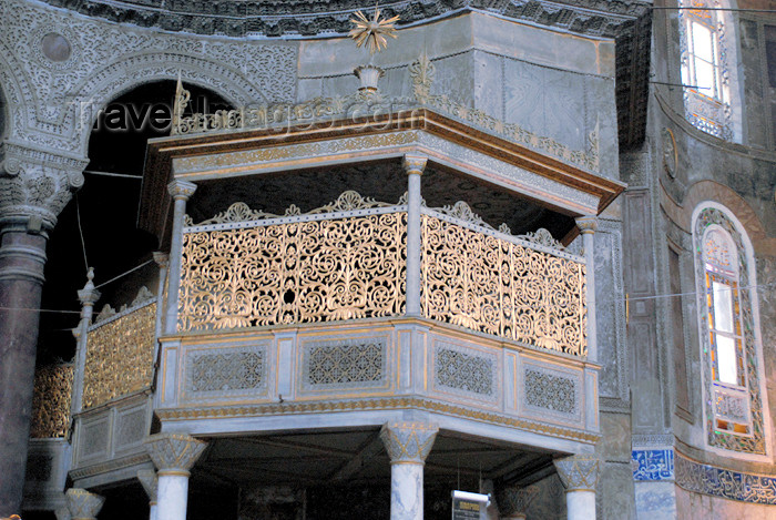 turkey378: Istanbul, Turkey: Sultan's loge - Hagia Sophia - Saint Sophia / Ayasofya / Haghia Sophia - photo by M.Torres - (c) Travel-Images.com - Stock Photography agency - Image Bank