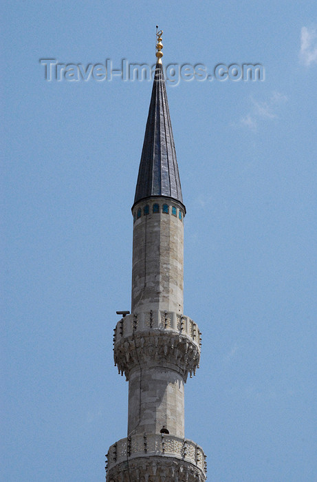 turkey395: Istanbul, Turkey: New mosque - minaret - yeni cami - Eminonu - photo by J.Wreford - (c) Travel-Images.com - Stock Photography agency - Image Bank