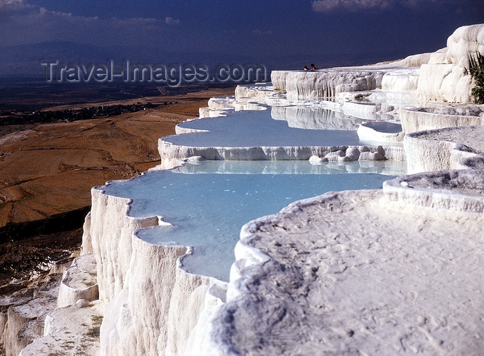 turkey514: Pamukkale - Denizli province, Aegean region, Turkey: mineral springs of Pamukkale which contain calcium oxides left fantastic concretions on the travertine structures - photo by J.Fekete - (c) Travel-Images.com - Stock Photography agency - Image Bank