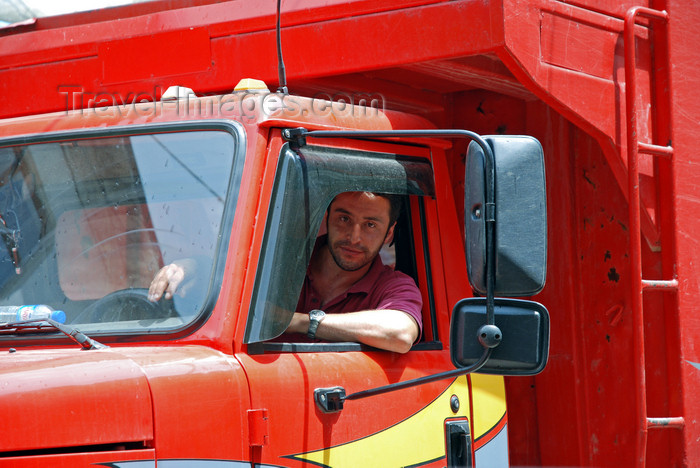 turkey528: Kaçkar mountains, Artvin Province, Black Sea region, Turkey: truck driver - photo by W.Allgöwer - (c) Travel-Images.com - Stock Photography agency - Image Bank