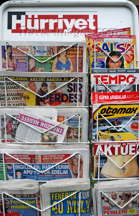 turkey531: Yusufeli / Perterek, Artvin Province, Black Sea region, Turkey: newspaper stand - photo by W.Allgöwer - (c) Travel-Images.com - Stock Photography agency - Image Bank