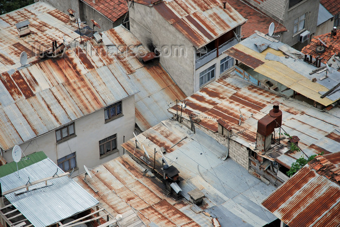 turkey533: Yusufeli / Perterek, Artvin Province, Black Sea region, Turkey: metal roofs - corrugated iron - photo by W.Allgöwer - (c) Travel-Images.com - Stock Photography agency - Image Bank