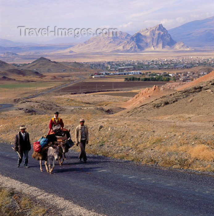 turkey545: Agri province, Eastern Anatolia, Turkey: Kurdish family on the road with their donkeys - Kurdistan - photo by W.Allgöwer - (c) Travel-Images.com - Stock Photography agency - Image Bank