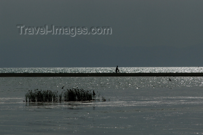 turkey548:  Lake Van / Gola Wanê / Van Gölü, Van province, Eastern Anatolia, Turkey: on a bike - photo by J.Wreford - (c) Travel-Images.com - Stock Photography agency - Image Bank