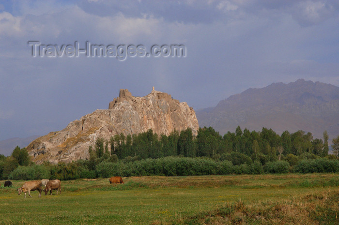 turkey550: Van, Eastern Anatolia, Turkey: Van Castle - citadel overlooking Tushpa, the capital of the kingdom of Urartu - stone fortress - Van Kalesi - photo by J.Wreford - (c) Travel-Images.com - Stock Photography agency - Image Bank