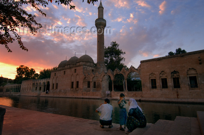 turkey575: Urfa / Edessa / Sanliurfa, Southeastern Anatolia, Turkey: pool of Sacred Fish and Halil-ur-Rahman mosque - Gölbasi park - photo by J.Wreford - (c) Travel-Images.com - Stock Photography agency - Image Bank