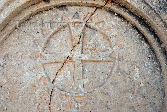 turkey623: Cappadocia - Göreme, Nevsehir province, Central Anatolia, Turkey: Open Air Museum - relief with a cross - photo by W.Allgöwer - (c) Travel-Images.com - Stock Photography agency - Image Bank