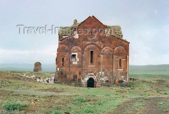 turkey64: Ani - Kars province, Turkey: Armenian Cathedral of Ani in a meadow, designed by Trdat the Architect - photo by G.Frysinger - (c) Travel-Images.com - Stock Photography agency - Image Bank