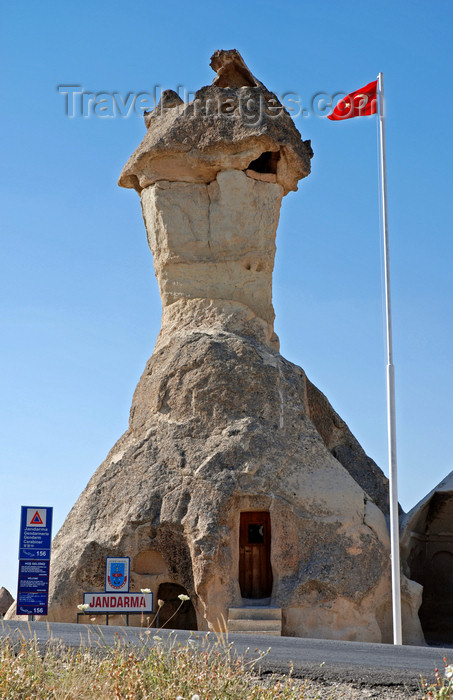 turkey660: Cappadocia - Göreme, Nevsehir province, Central Anatolia, Turkey: Jandarma police station in a hoodoo - Valley of the Monks - Pasabagi Valley - photo by W.Allgöwer - (c) Travel-Images.com - Stock Photography agency - Image Bank