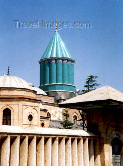 turkey9: Turkey - Konya / KYA (Konya province) : Mevlana Celaleddin Rumi mausoleum/turbe - mystic poet - Sufi - Whirling Dervishes / dergah kuppel - Mevlevi Order - photo by M.Torres - (c) Travel-Images.com - Stock Photography agency - Image Bank