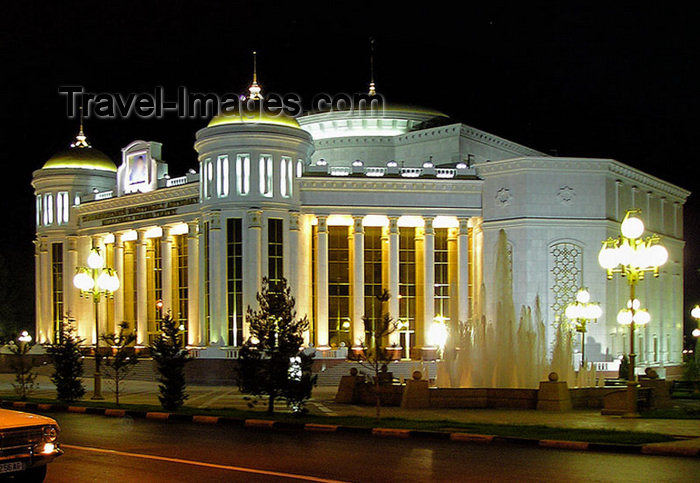 turkmenistan108: Ashgabat - Turkmenistan - Makhtumkuli National Music and Drama Theatre - photo by G.Karamyanc / Travel-Images.com - (c) Travel-Images.com - Stock Photography agency - Image Bank