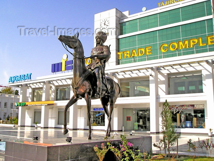 turkmenistan15: Turkmenistan - Ashghabat / Ashgabat / Ashkhabad / Ahal / ASB: Knight at the World Trade Complex - photo by Karamyanc - (c) Travel-Images.com - Stock Photography agency - Image Bank