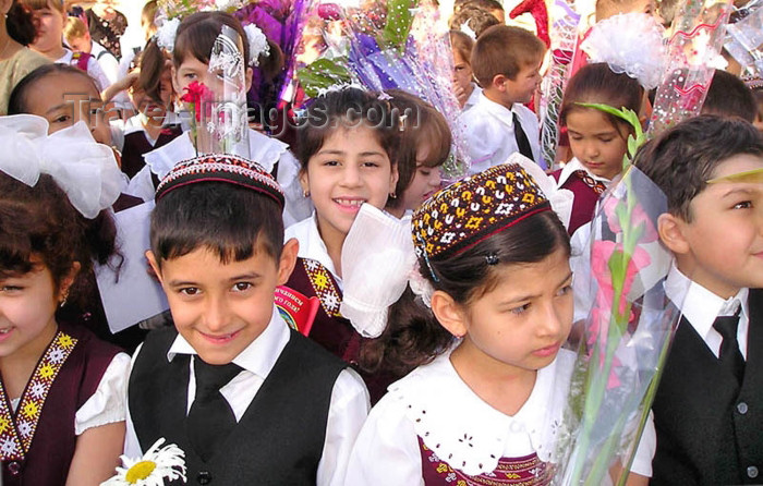 turkmenistan16: Turkmenistan - Ashghabat / Ashgabat / Ashkhabad / Ahal / ASB: Turkmen school children in national dress - photo by Karamyanc - (c) Travel-Images.com - Stock Photography agency - Image Bank