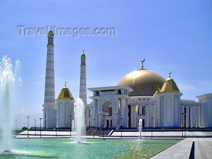 turkmenistan2: Turkmenistan - Ashghabat / Ashgabat / Ashkhabad / Ahal / ASB: Grand Kipchak Mosque - Islamic Architecture - Kipchak village - photo by G.Karamyanc - (c) Travel-Images.com - Stock Photography agency - Image Bank