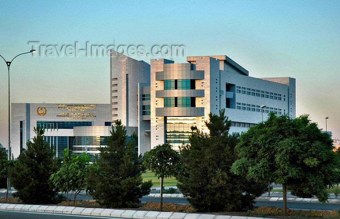 turkmenistan53: Turkmenistan - Ashghabat: modern architecture - Mother and Child centre - clinic - hospital - children's medical diagnostic center - health - photo by G.Karamyanc - (c) Travel-Images.com - Stock Photography agency - Image Bank