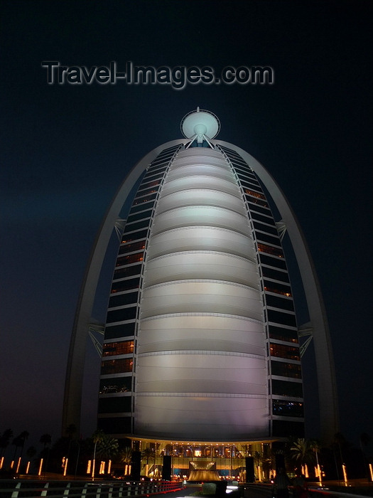 uaedb41: Jumeirah, Dubai, UAE: Burj Al Arab hotel at night - built on an artificial island - photo by J.Kaman - (c) Travel-Images.com - Stock Photography agency - Image Bank