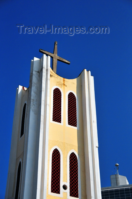 uganda69: Kampala, Uganda: Christ the King Church - Roman Catholic temple, Colville St - bell tower detail - photo by M.Torres - (c) Travel-Images.com - Stock Photography agency - Image Bank