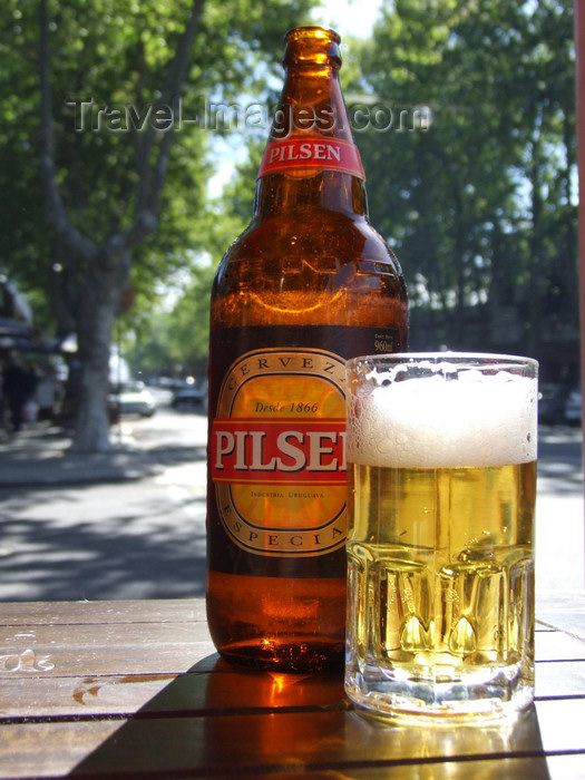 uruguay27: Uruguay - Colonia del Sacramento - Pilsen - the most refreshing beer of Colonia - photo by M.Bergsma - (c) Travel-Images.com - Stock Photography agency - Image Bank