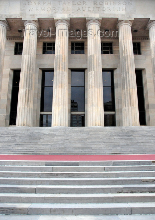 usa1000: Little Rock, Arkansas, USA: Robinson Auditorium - columns on the south façade of Joseph Taylor Robinson Memorial Auditorium - 414 W. Markham - architects Stern, Wittenberg and Delony - photo by M.Torres - (c) Travel-Images.com - Stock Photography agency - Image Bank
