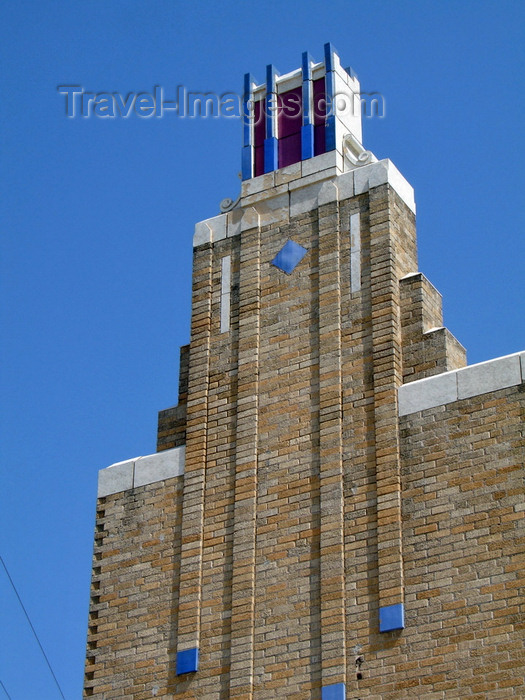 usa1014: Tulsa, Oklahoma, USA: terra cotta adorned tower of the Warehouse Market Building - designed by B. Gaylord Noftsger - Zigzag Art Deco styel - South Elgin Avenue - photo by G.Frysinger - (c) Travel-Images.com - Stock Photography agency - Image Bank