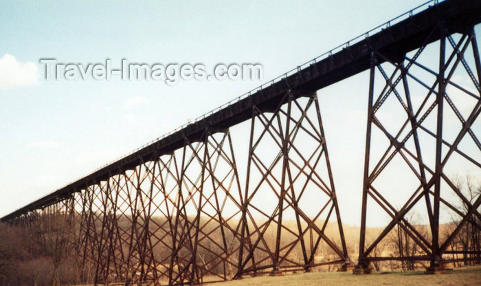 usa104: west of Boone (Iowa): Kate Shelley High Bridge -  world's tallest double track trestle bridge - valley of the Des Moines River - railway bridge - KSHB - civil engineering - photo by D.M.Ediev - (c) Travel-Images.com - Stock Photography agency - Image Bank