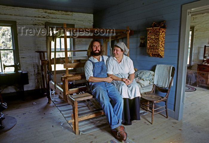 usa1059: Kettle Moraine State Forest, Wisconsin, USA: Old World Wisconsin - pioneer couple in historic farmhouse - photo by C.Lovell - (c) Travel-Images.com - Stock Photography agency - Image Bank