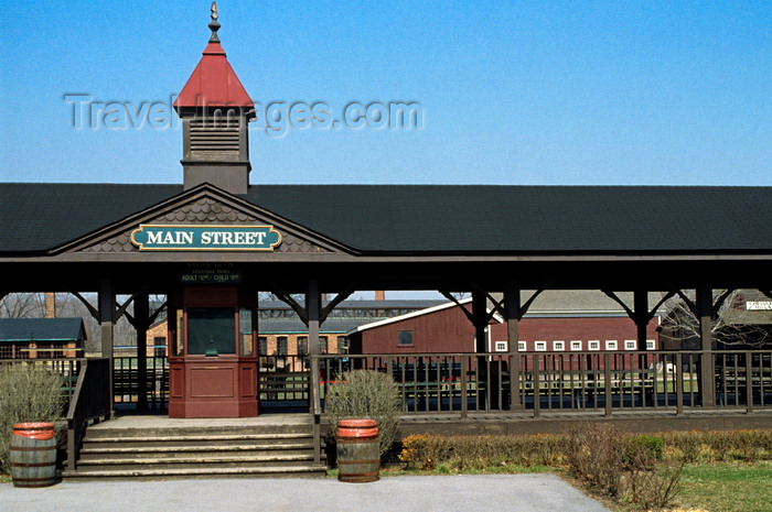 usa1099: Dearborn, Michigan, USA: railway station in Greenfield Village – Main Street - photo by C.Lovell - (c) Travel-Images.com - Stock Photography agency - Image Bank
