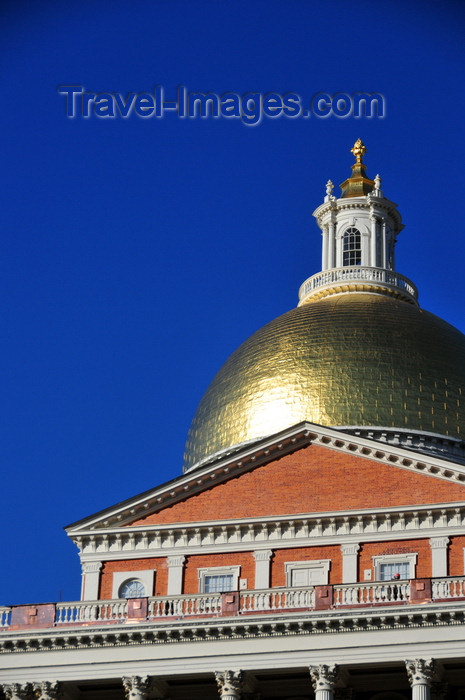 usa1123: Boston, Massachusetts, USA: Massachusetts State House - Capitol - dome and balcony - photo by M.Torres - (c) Travel-Images.com - Stock Photography agency - Image Bank