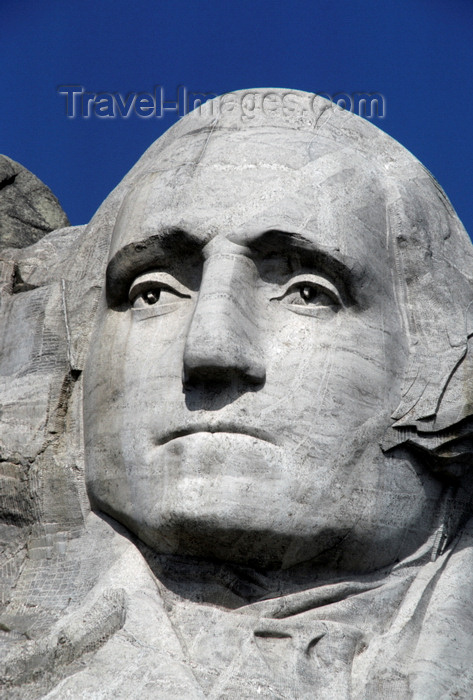 usa1197: Mount Rushmore National Memorial, Pennington County, South Dakota, USA: George Washington sculpture - the first president was a Viginian farmer who led the rebellion against the British - profile - photo by C.Lovell - (c) Travel-Images.com - Stock Photography agency - Image Bank