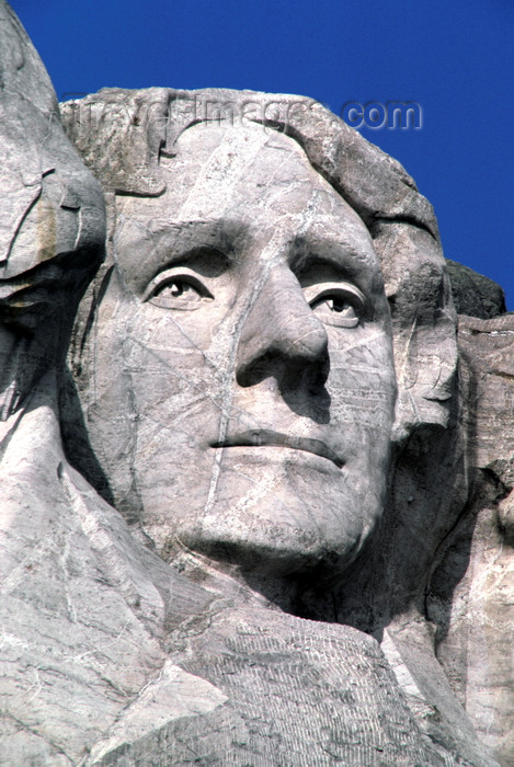 usa1198: Mount Rushmore National Memorial, Pennington County, South Dakota, USA: Thomas Jefferson - bought the French territory of Louisiana from Napoleon Bonaparte, doubling the size of the United States
 - photo by C.Lovell - (c) Travel-Images.com - Stock Photography agency - Image Bank