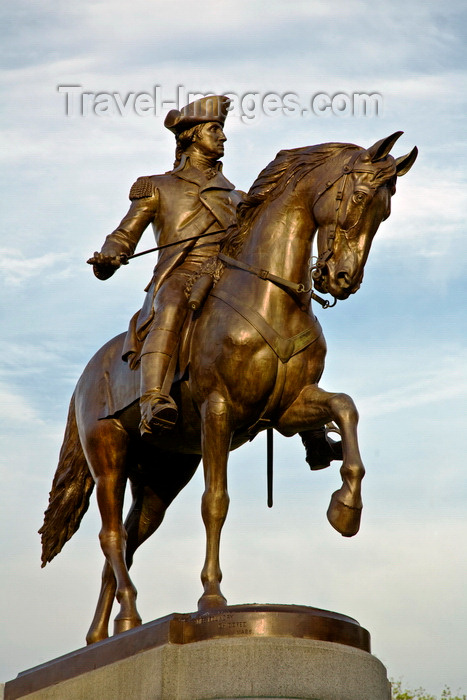usa1205: Boston, Massachusetts, USA: a statue of George Washington in the Boston Common - photo by C.Lovell - (c) Travel-Images.com - Stock Photography agency - Image Bank