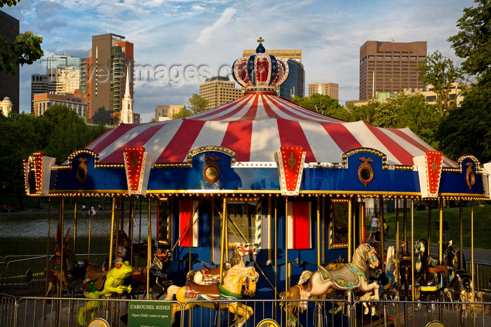 usa1207: Boston, Massachusetts, USA: carousel in the Boston Common, park and garden completed in 1837 - photo by C.Lovell - (c) Travel-Images.com - Stock Photography agency - Image Bank
