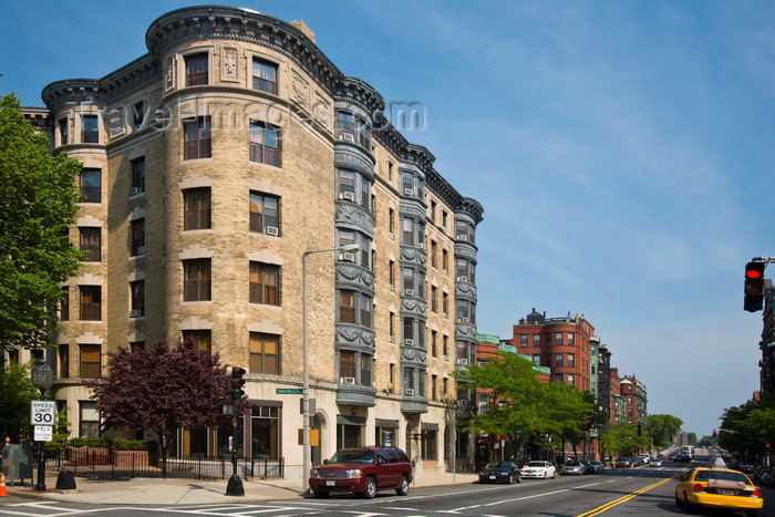 usa1228: Boston, Massachusetts, USA: Classic Bostonian architecture near Commonwealth Avenue - Back Bay West - photo by C.Lovell - (c) Travel-Images.com - Stock Photography agency - Image Bank