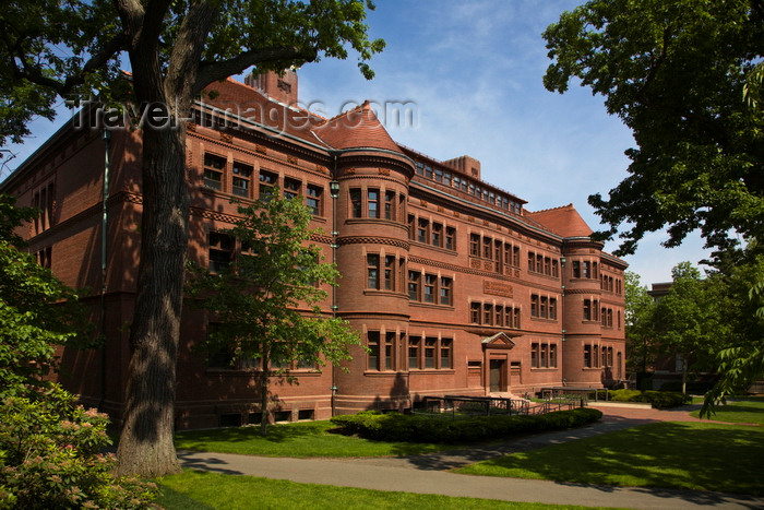 usa1236: Cambridge, Greater Boston, Massachusetts, USA: Sever Hall was completed in 1880 and is a National Historic Landmark at Harvard University - built in Richardsonian Romanesque style by its creator, architect H. H. Richardson - photo by C.Lovell - (c) Travel-Images.com - Stock Photography agency - Image Bank