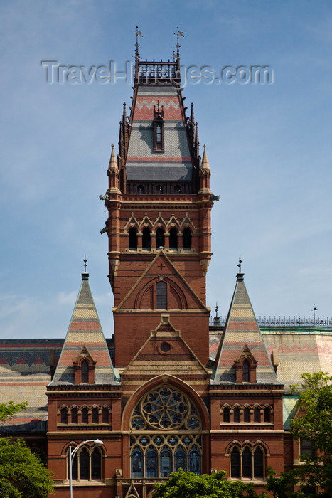 usa1239: Cambridge, Greater Boston, Massachusetts, USA: brick façade of the Memorial Hall of Harvard - photo by C.Lovell - (c) Travel-Images.com - Stock Photography agency - Image Bank