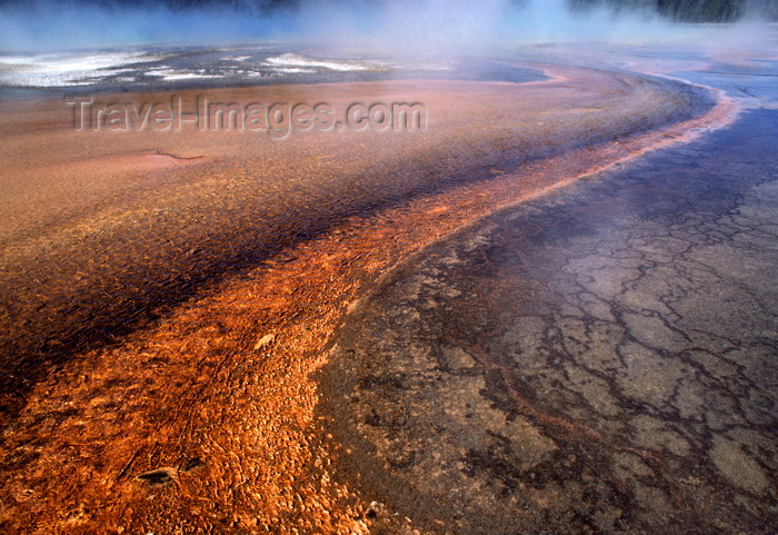 usa1258: Yellowstone National Park, Wyoming  USA: multihued Thermal Rainbow Pools - photo by C.Lovell - (c) Travel-Images.com - Stock Photography agency - Image Bank