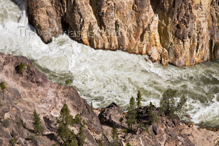 usa1273: Yellowstone National Park, Wyoming, USA: white water on the Yellowstone River as it runs through the Grand Canyon of the Yellowstone below the falls - photo by C.Lovell - (c) Travel-Images.com - Stock Photography agency - Image Bank