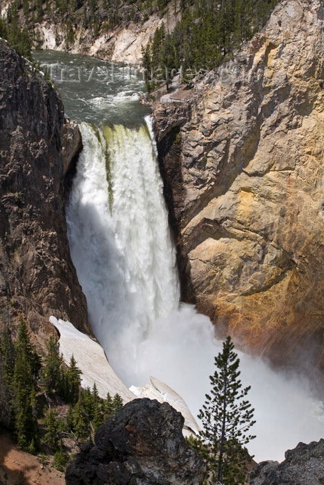 usa1276: Yellowstone National Park, Wyoming, USA: Lower Yellowstone Falls, near Canyon Village, the river drops into the Grand Canyon of the Yellowstone - Unesco world heritage site - photo by C.Lovell - (c) Travel-Images.com - Stock Photography agency - Image Bank