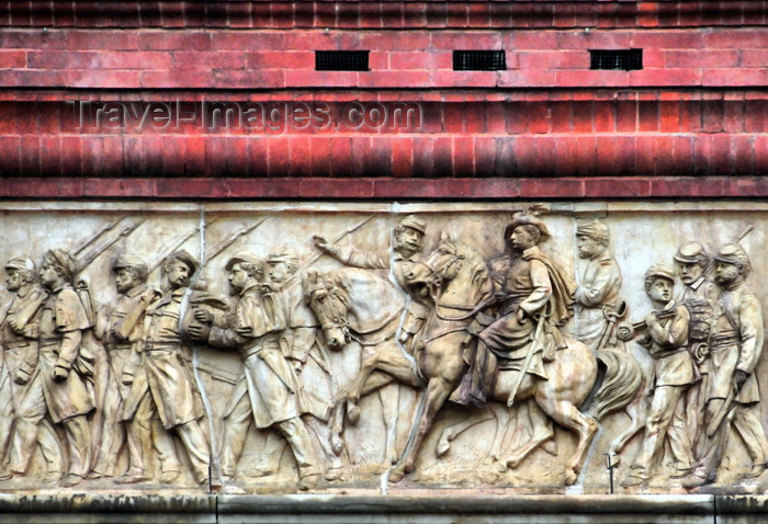 usa1323: Washington, D.C., USA: National Building Museum - Judiciary Square - frieze by Caspar Buberl - Union Soldiers - Civil War - photo by M.Torres - (c) Travel-Images.com - Stock Photography agency - Image Bank