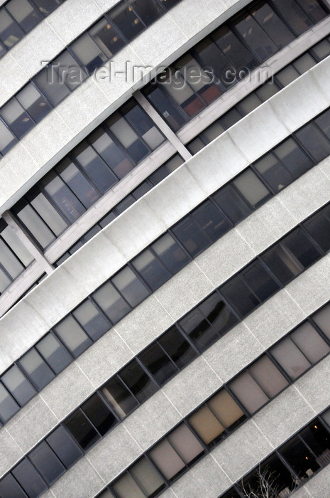 usa1332: Washington, D.C., USA: windows of the Watergate complex - architect Luigi Moretti - Watergate Office Building – 600 New Hampshire Avenue NW - Foggy Bottom area - photo by M.Torres - (c) Travel-Images.com - Stock Photography agency - Image Bank