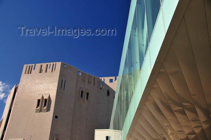 usa1398: Denver, Colorado, USA: Denver Art Museum - Gio Ponti's Brutalist architecture of the North Building and the Reiman pedestrian bridge - photo by M.Torres - (c) Travel-Images.com - Stock Photography agency - Image Bank