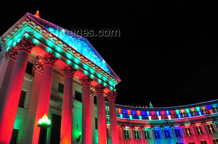 usa1416: Denver, Colorado, USA: Denver City and County Building - Beaux-Arts Neoclassical style - Christmas illumination display - photo by M.Torres - (c) Travel-Images.com - Stock Photography agency - Image Bank