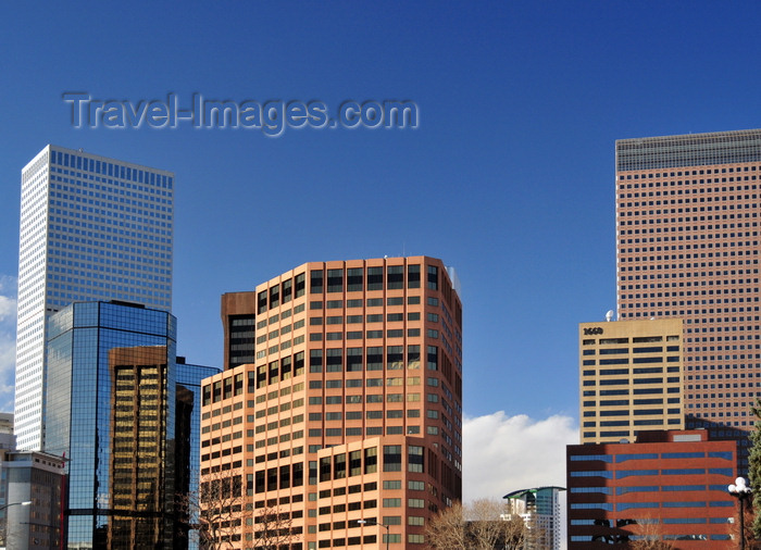 usa1425: Denver, Colorado, USA: One Civic Center Plaza, former Denver Post Tower, and CBD skyscrapers from the Civic Center - architects Hellmuth, Obata & Kassabau - photo by M.Torres - (c) Travel-Images.com - Stock Photography agency - Image Bank