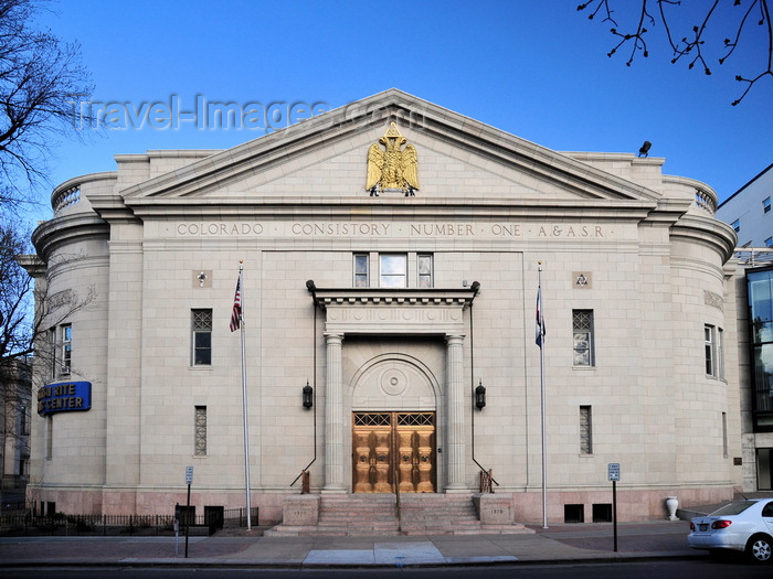 usa1430: Denver, Colorado, USA: Scottish Rite Masonic Center - Colorado Consistory - Ancient and Accepted Scottish Rite of Freemasonry for the Southern Jurisdiction of the USA - Grant Street - photo by M.Torres - (c) Travel-Images.com - Stock Photography agency - Image Bank