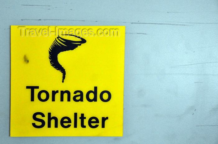 usa1437: Denver, Colorado, USA: Denver International Airport - Tornado Shelter sign - photo by M.Torres - (c) Travel-Images.com - Stock Photography agency - Image Bank
