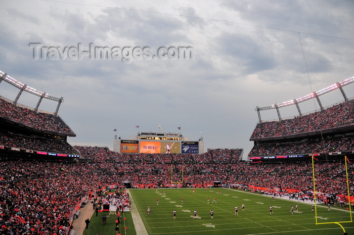 usa1453: Denver, Colorado, USA: Invesco Field at Mile High football stadium - general view of the interior - cloudy afternoon - photo by M.Torres - (c) Travel-Images.com - Stock Photography agency - Image Bank