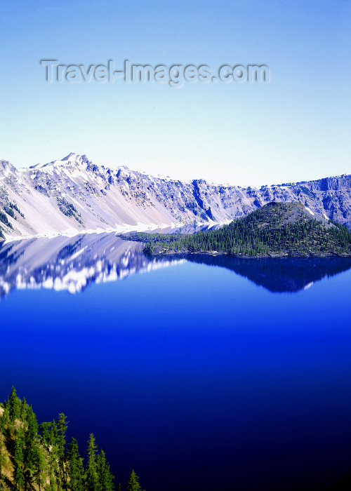usa148: USA - Crater Lake - Cascade mountains (Oregon): blue - photo by  J.Fekete - (c) Travel-Images.com - Stock Photography agency - Image Bank