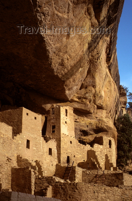 usa1488: Mesa Verde National Park, Montezuma County, Colorado, USA: Cliff Palace - ancient Puebloan settlement tucked into the cliff recess - UNESCO World Heritage Site - photo by C.Lovell - (c) Travel-Images.com - Stock Photography agency - Image Bank