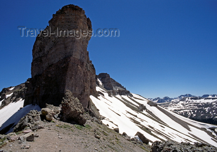 usa1496: Rio Grande National Forest, Colorado, USA: the 'Window' at 12,857 ft is a dramatic feature of the Continental Divide - ridge of volcanic tuff - RG forest western border, with the San Juan National Forest - Colorado Rockies - photo by C.Lovell - (c) Travel-Images.com - Stock Photography agency - Image Bank