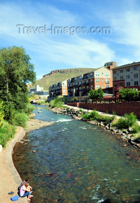 usa1505: Golden, Jefferson County, Colorado, USA: Clear Creek - Vanover Park - Coors Brewery in the distance - photo by M.Torres - (c) Travel-Images.com - Stock Photography agency - Image Bank